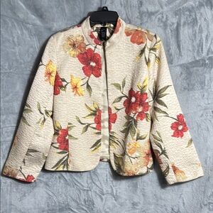 Floral blazer women’s  L Petite Studio by Liz Claiborne Floral Women's Jacket